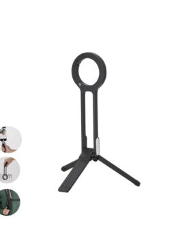 Soporte multifuncional magnético plegable fabricado en resistente ABS en acabado mate. Ideal para promociones y merchandising corporativo. Personalizable con tu logo.