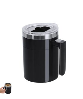 Taza mezcladora fabricada en resistente Acero Inox de 400ml de capacidad. Ideal para promociones y merchandising corporativo. Personalizable con tu logo.