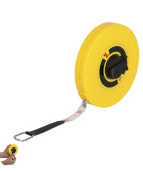 Cinta métrica 15 metros de largo en estuche PP y mecanismo en manivela. Ideal para promociones y merchandising corporativo. Personalizable con tu logo.