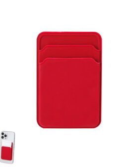 Tarjetero magnético fabricado en silicona. Ideal para promociones y merchandising corporativo. Personalizable con tu logo.