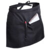 Delantal para cintura en material 100% poliéster de suave acabado en elegante color negro. Ideal para promociones y merchandising corporativo. Personalizable con tu logo.